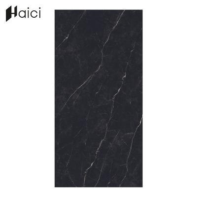 China High Temperature resistance Classic Matt Finish 12mm thick 1600x3200 mm Shakespeare Black Sintered Stone Big Porcelain Slabs Tiles for sale