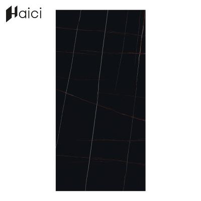 China High Temperature resistance Sintered Stone Bathroom Vanity Sink Lauren Black 1600x3200x12mm Large Size Porcelain Slab Tile Sintered Stone for sale