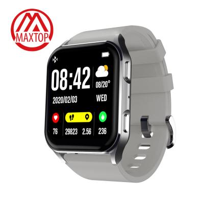 China Touch Screen Maxtop Leather Smart Watch Smart Watches Flip Slider Smart Watch for sale