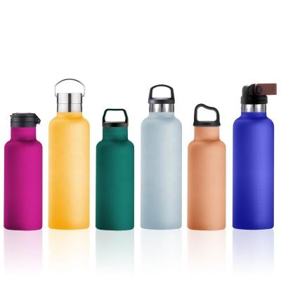 China 2022 Everich New Custom Viable High Quality Logo Double Wall Vacuum Wide Mouth Insulated Water Bottle For Sports With Handle Lid for sale