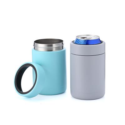 China Sustainable Stainless Steel Bottle Cooler Slim Mini Insulated Cooler 12oz Can Cooler for sale