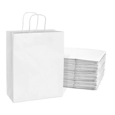 China High Quality Custom Logo Bag Custom Logo Recyclable Festival Gift White Paper Bag Packing Luxury Paper Bag for sale