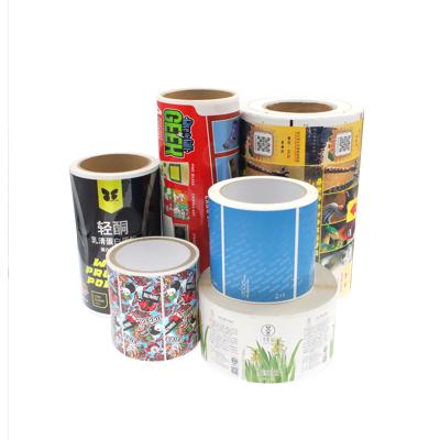 China Waterproof Wholesale Custom Logo Label Roll Self Adhesive Wrapping Stickers Cover Rectangle Waterproof Stickers for sale