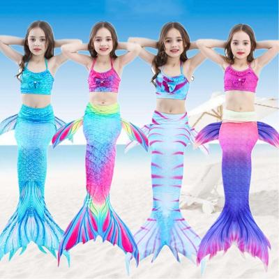 China 2021 new design children's custom made fashionable swimsuit breathable two-piece girl's mermaid shape bikini girls swimwear for sale