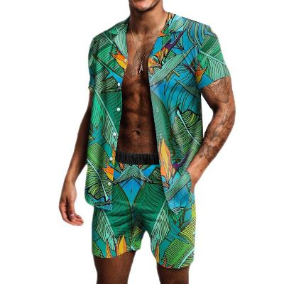 China New Arrivals A1-1 New Arrivals Digital Printed Anti-pilling Fashion Hawaii Beach Leisure High Quality Shirts With Pants Set for sale