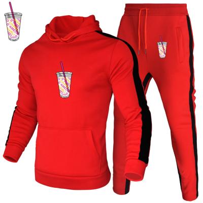 China Custom Anti-Wrinkle Free Sample Cartoon Printing Mens Hoodies And Sweatshirts Knitted Sport Tracksuit For Men for sale