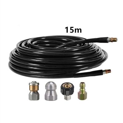 China Sewer Wash Jetter Sprinkler Kit - 1/4 inch 50ft drain cleaning hose for pressure seal, button nose and sewer jetting swivel spout for sale