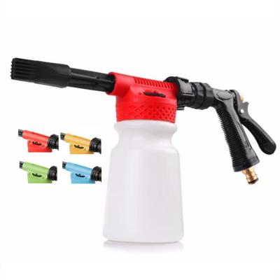 China Connected to any hose without the need for multi-function washing garden hose pressure seal car foam cleaning gun, shampoo sprayer, snow foam blaster gun for sale