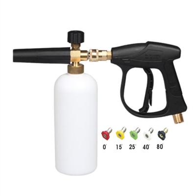 China Car Foamer Lance Car Wash Cleaner 1000ML Pressure Washer Spray Gun Soap Cannon With 5 Colors Nozzle for sale