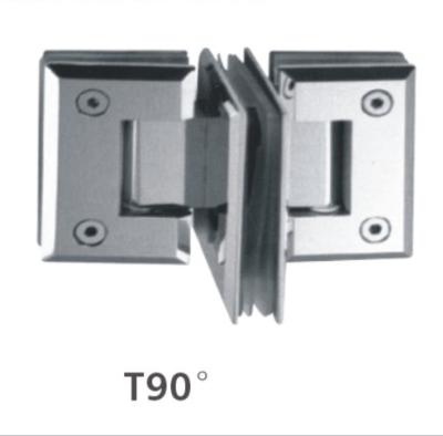 China Stainless Steel T Shape 3 Ways Industrial Glass Connector FA108 Door Hinge Shower Glass Hinge for sale