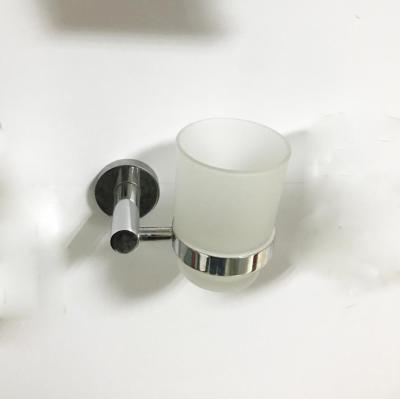 China A011-7 Industrial Bathroom Accessories Stainless Steel Wall Hanger With Glass Cup Holder for sale