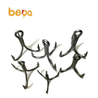 China High Carbon 8056 Stainless Steel Treble Fishing Swivel Hooks Blood Tank Treble Hook 1/0 Treble Hook for sale