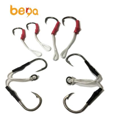 China 8008 Waters Economic Single Fly Long Snap Hook Leg Forged Strong Single Baiting Hooks With Line 1/0 for sale