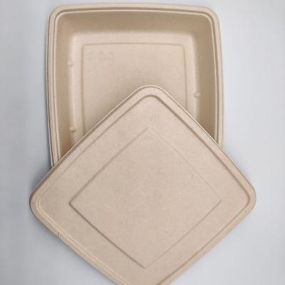 China Biodegradable Disposable Take Away Containers Fast Food Sugarcane Bagasse Box for sale