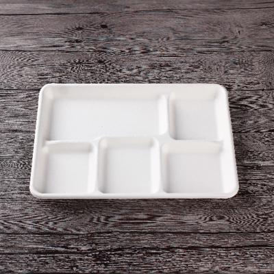 China Biodegradable Disposable Tableware Round Dinner Disposable Dinnerware Round Sugarcane Dish Dish Set for sale