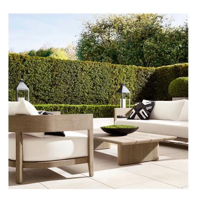 China Modern Garden Sofas Patio Teak Furniture Outdoor Sofa Set Modern Minimalist Teak Solid Swivel Balmain Lounge Outdoor Sofa Chair for sale