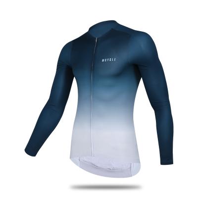 China Breathable Cycling Jersey Tops Cycling Shirts Long Sleeve Gradient Color Series for sale