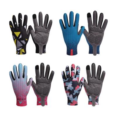 China Micro-fiber Palm With Silicon Glue Folding Wrist Finishing Winter Gloves Men Women Touch Screen Glove Cold For Cycling Running Motor Running for sale