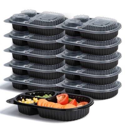 China 560Ml Microwavable Stackable Bpa Free Take Out Disposable Plastic Food Grade PP Bento Boxes With Lid Food Container for sale