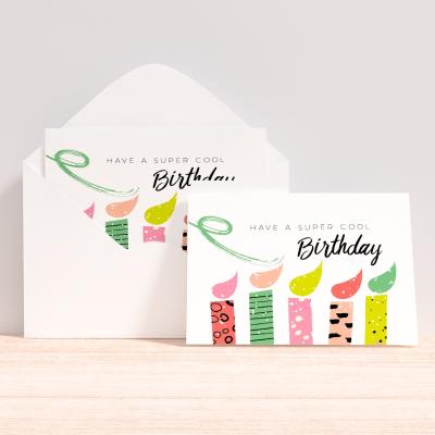 China Environmentally Friendly Print Happy Birthday Greeting Card, Thank You Cards With Logo for sale