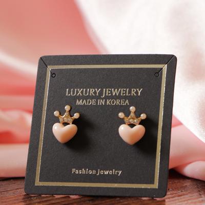 China Environmentally Friendly Custom Logo Print Earring Necklace Packaging Card Holder Jewelry Display Card for sale