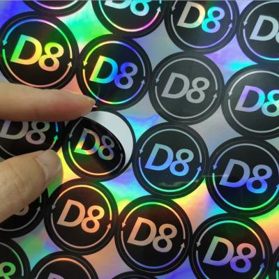 China Barcode Logo Gold Hologram Sticker Label Custom Made For Apparel/Laser Gift Sticker for sale