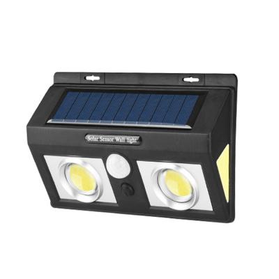 China Easy Power DT-L2010S Polycarbonate 12V Double Light Led Wall Mounted Solar Wall Light Outdoor Black Color Wall Light With Solar Panel for sale