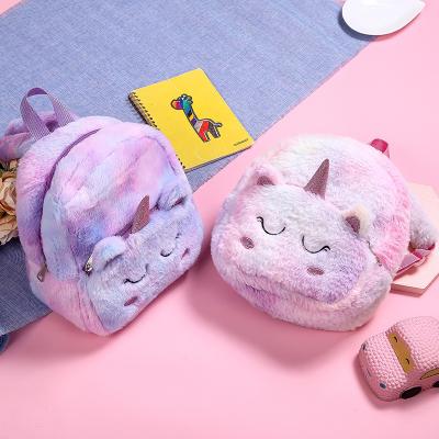 China Fashion Baby Plush Unicorn Waterproof Small Backpack For Girls Children School Bag Packet for sale