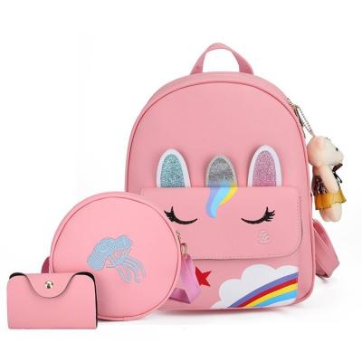 China Waterproof Cute Unicorn School Girl Cartoon Bag Kindergarten Children Animal Kids Backpack for sale