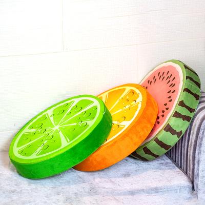 China Fruit Design Anti-static Printing Cushion 3D Floor Cushion Home Decorative Round Chair Cushion for sale