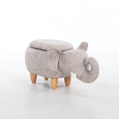 China Kids Animal Furniture Storage Stools Solid Wood Feet Animal Shape Change Shoes Sneak for sale