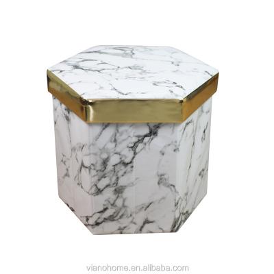 China Foldable Marble Like Storage Stool Multi Foldable Small Stool High Quality Sitting Box for sale