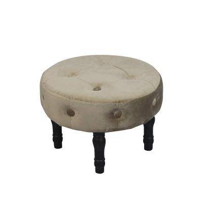 China New Design Beauty Removable Modern Portable Vanity Round Low Small Cover Kids Sofa Stool Seating Chair Ottoman Foot Stool for sale