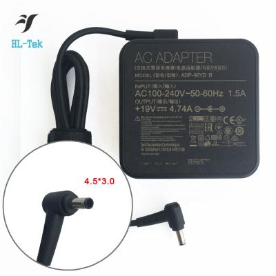 China For ADP-90YD B Notebook Square 90W Laptop Charger 19V 4.74A AC Adapter For Asus Q524 Q524U 4.5mm for sale