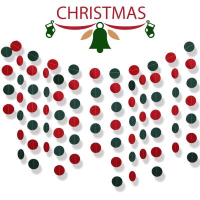 China Morden's Red and Green Circle Dots Garland - Christmas Party Decorations Grinch Christmas Ornaments Christmas Door Banners Let Us Get It for sale