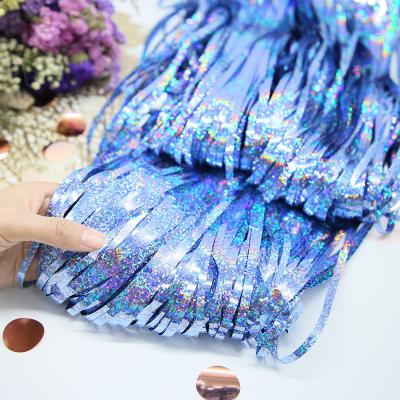 China 1*2M Laser Foil Fringe Toy Curtain Tinsel Shiny Shimmer Party Wall Photo Promotional Background for sale