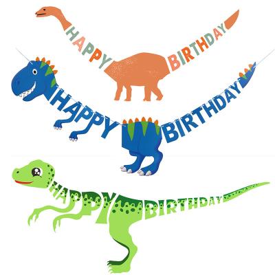 China Morden Dinosaur HAPPY BIRTHDAY Banner Party Decorations Best Birthday Decoration for sale