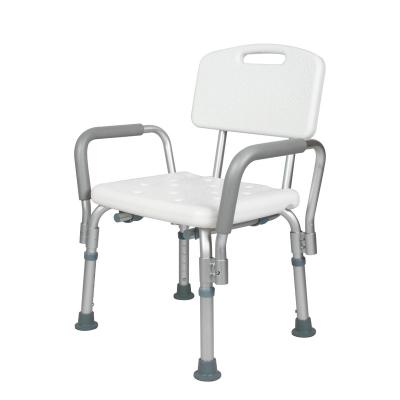 China Shower Chair With Backrest Bathroom Safety Chair For Elderly Size Bath Seat Adjustable Disabled Shower Chair Stool L41.5*W59*H68-80cm for sale