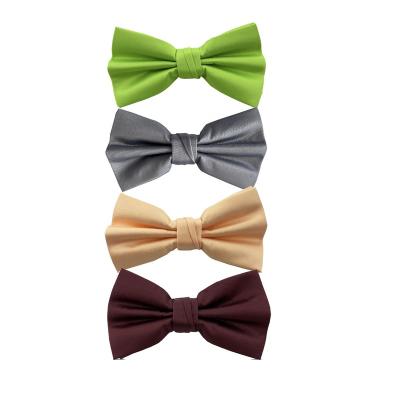 China Cheap Plain Men's and Colorful Satin Silk Bow Ties for Wedding and Parties for sale