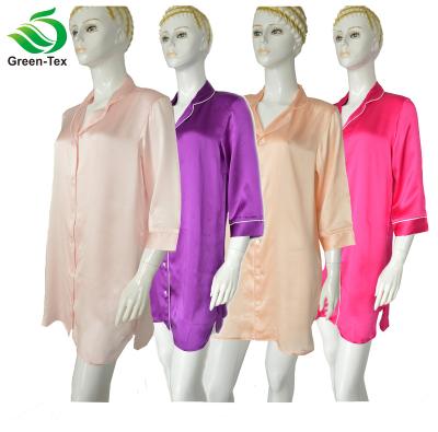 China Friend's Sexy and Luxury Style Sleepwear Breathable Silk Nightgown in Nightgowns for sale