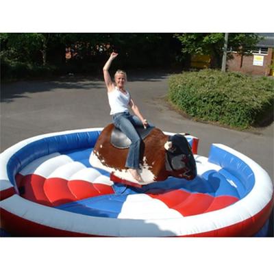 China Hot Sale Rodeo Inflatable Bouncer Sports Games Sports Indoor/Outdoor Inflatable Bull Fighting Mechanical Mat For Sale for sale