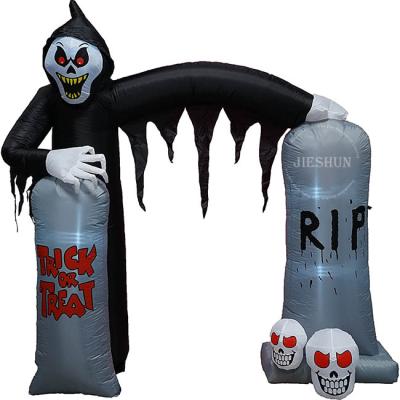 China New Design Commercial Inflatable Event Advertising Halloween Reaper Inflatable Arch For Party Entrance Decoration for sale