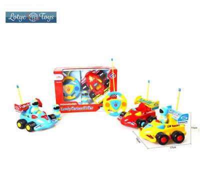 China High quality non-toxic eletric RC model cartoon 2ch f1 rc car with light and sounds for sale