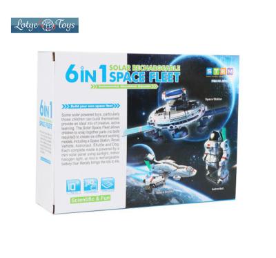 China Plastic 6 in 1 Solar Space Fleet Educational Toys Gather to Develop Practical Skills for sale