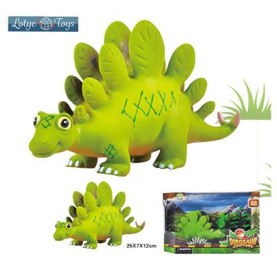 China Educational toy 9 inch stegosaurus simulation dinosaur soft plastic toys set for children for sale