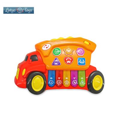 China Toy Battery Musical Powered Piano Funny Baby Truck Musical Toy for sale