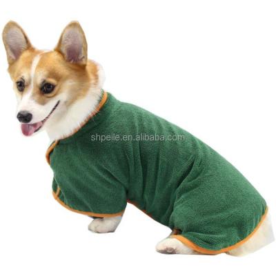 China Viable Dog Pajamas Bathrobe Towel, Dog Quick Dry Bag, Powerful Absorbent Pet Cat Bath Microfiber Bathrobe Robe For Puppy for sale