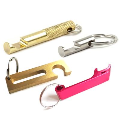 China Viable Customized EDC Metal Key Ring Beer Bottle Opener Key Chain for sale