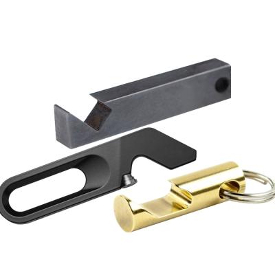 China Sustainable Custom Machining Aluminum Brass EDC Key Chain Beer Bottle Opener for sale