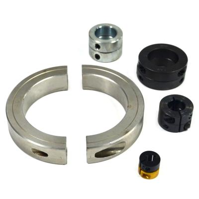 China Industrial Automation Carbon Stainless Steel Large Size Custom Flange Bearing Mounting Dual Shaft Split Collar for sale